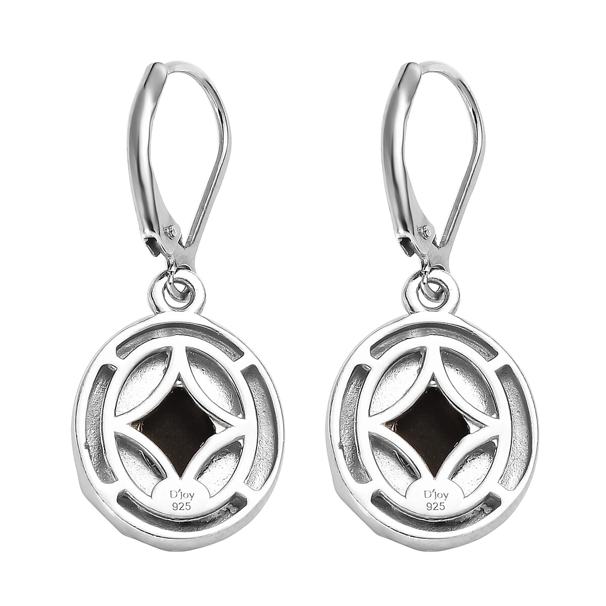 Canadian Ammolite Earrings in Platinum Over Sterling Silver image number 3