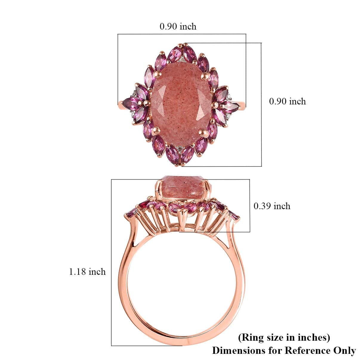 Natural Tanzanian Natronite and Multi Gemstone Cocktail Ring in Vermeil Rose Gold Over Sterling Silver 7.50 ctw image number 5