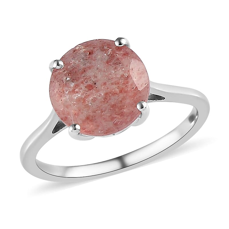 Tanzanian Natronite Solitaire Ring in Platinum Over Sterling Silver (Size 9.0) 3.15 ctw