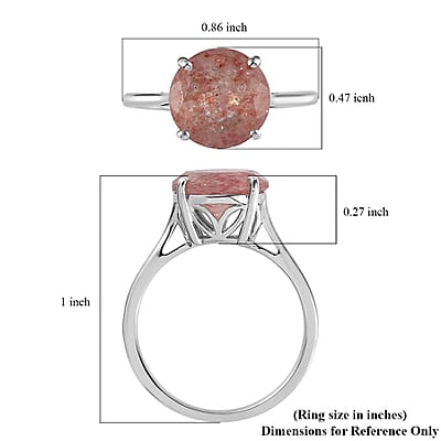 Tanzanian Natronite Solitaire Ring in Platinum Over Sterling Silver (Size 9.0) 3.15 ctw