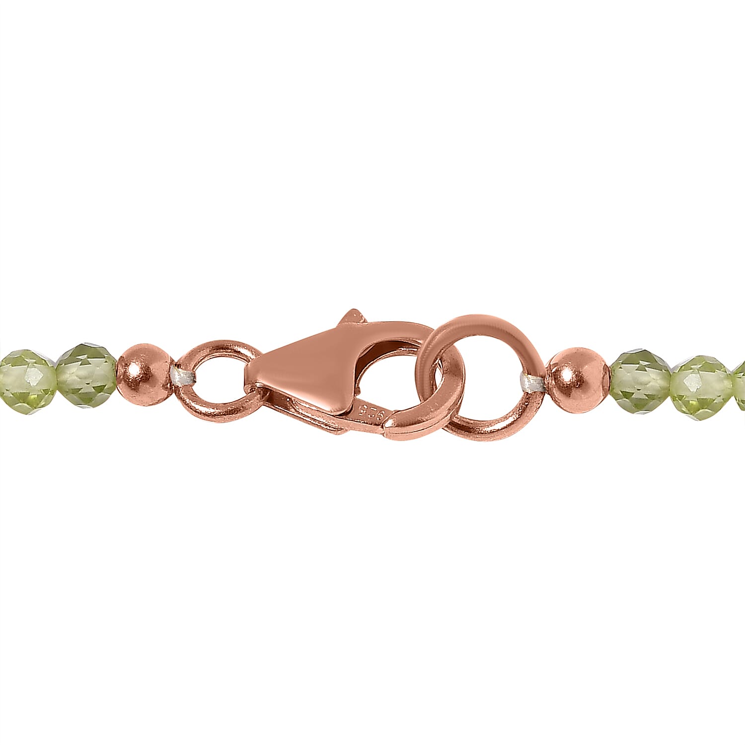 Italian Natural Vesuvianite and Peridot Necklace 18 Inches in Platinum and Vermeil Yellow Gold Over Sterling Silver 34.10 ctw