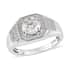 Heart and Arrow Cut Moissanite Men's Ring in Platinum Over Sterling Silver (Size 10.0) 2.50 ctw image number 0