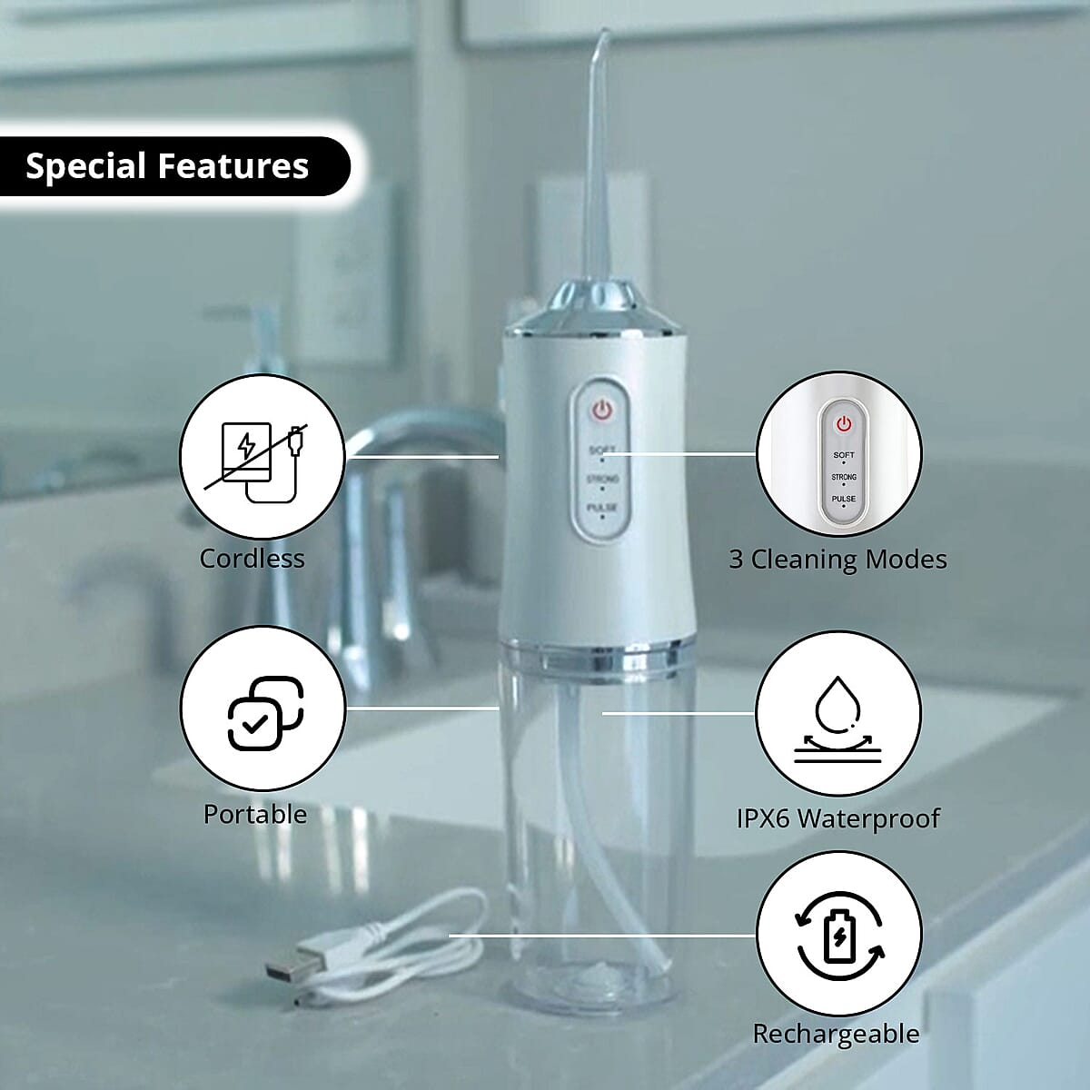 Fine Life Rechargable Water Flosser (Delivers in 14-20 Business Days) image number 1