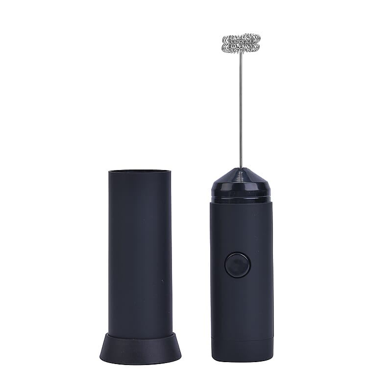 Black Electric Milk Frother Foam Maker (2xAA Battery Not Included)