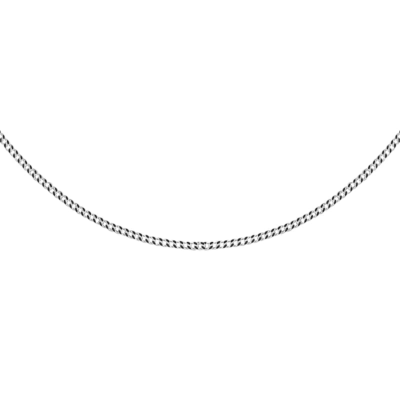 Italian Sterling Silver 0.75mm Curb Chain 20 Inches 2.70 Grams