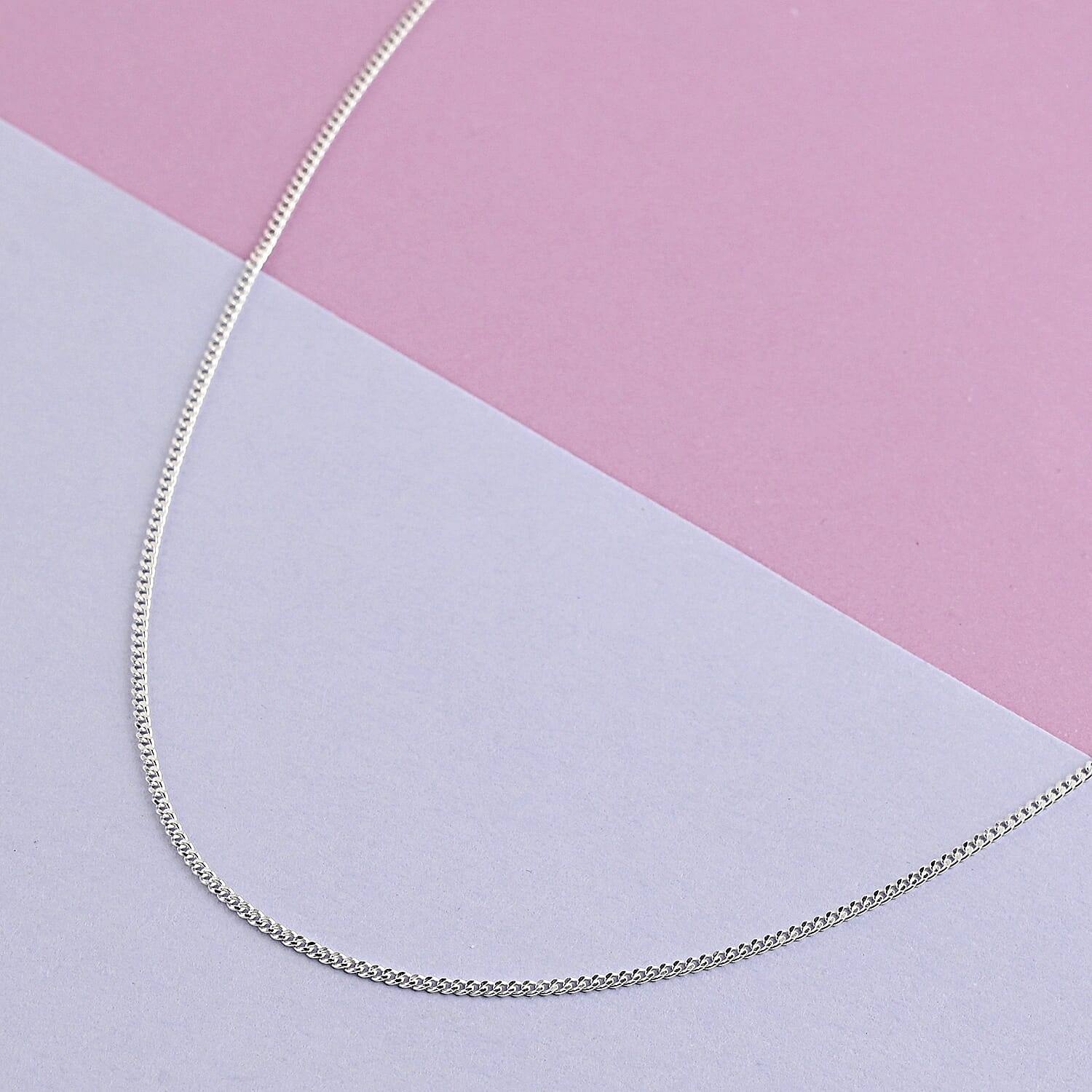 Italian Sterling Silver 0.75mm Curb Chain 20 Inches 2.70 Grams