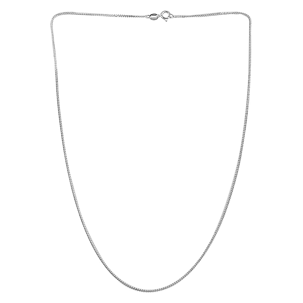 Italian Sterling Silver 0.75mm Curb Chain 20 Inches 2.70 Grams image number 2