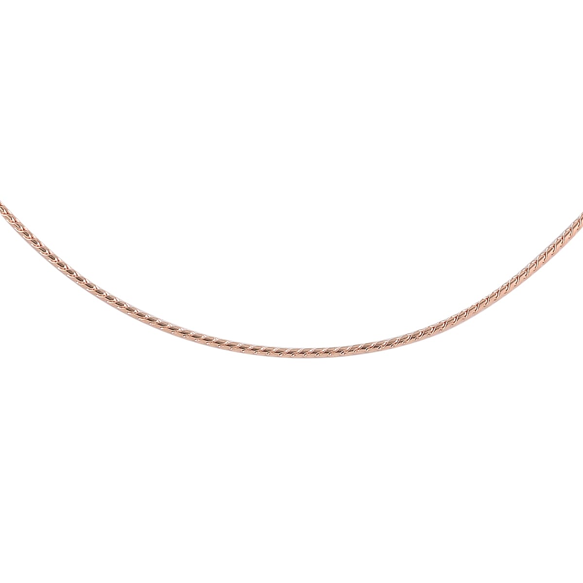 14K RG Over Sterling Silver Wheat Necklace 24 Inches 3.40 Grams