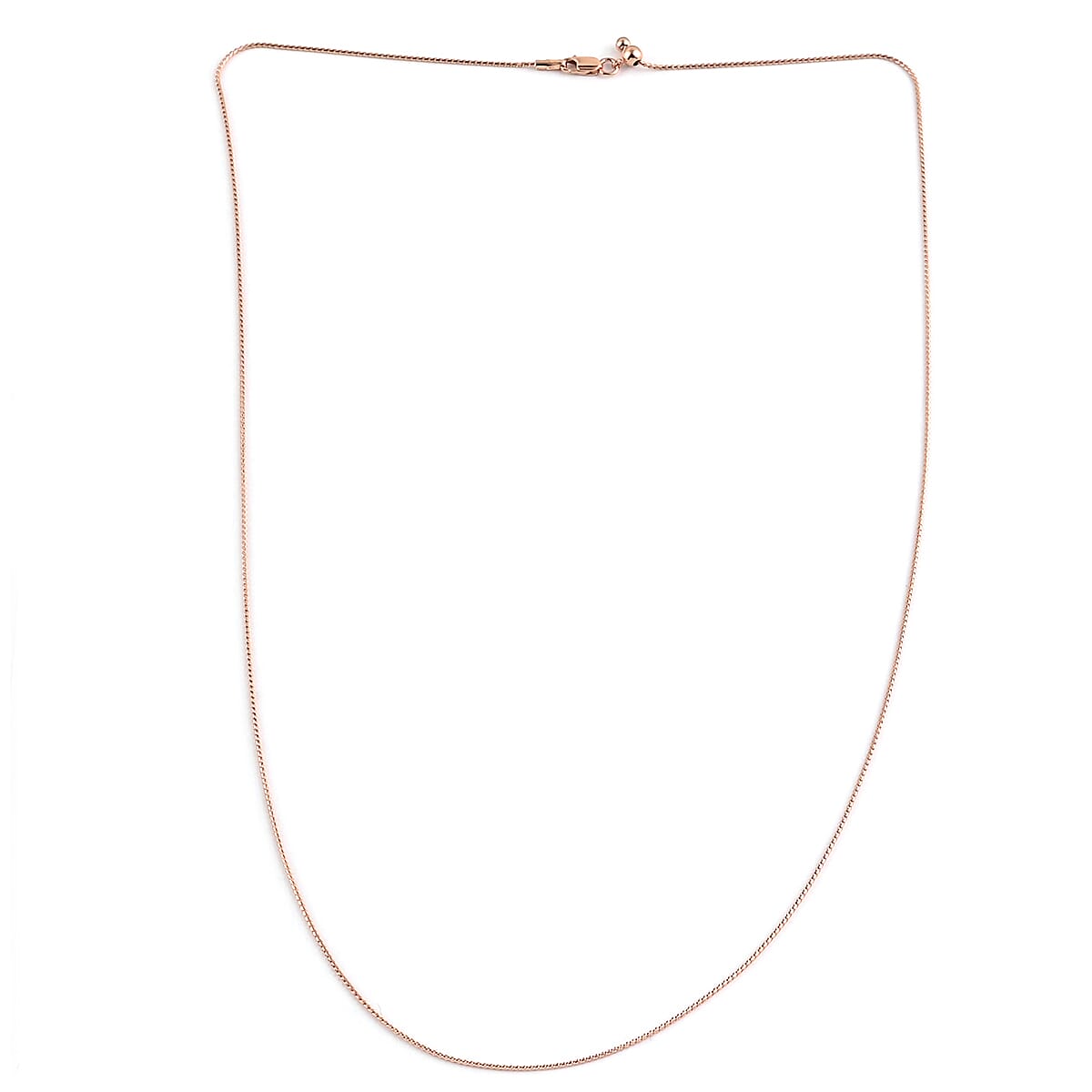 14K RG Over Sterling Silver Bolo Necklace 24 Inches 3.40 Grams image number 2