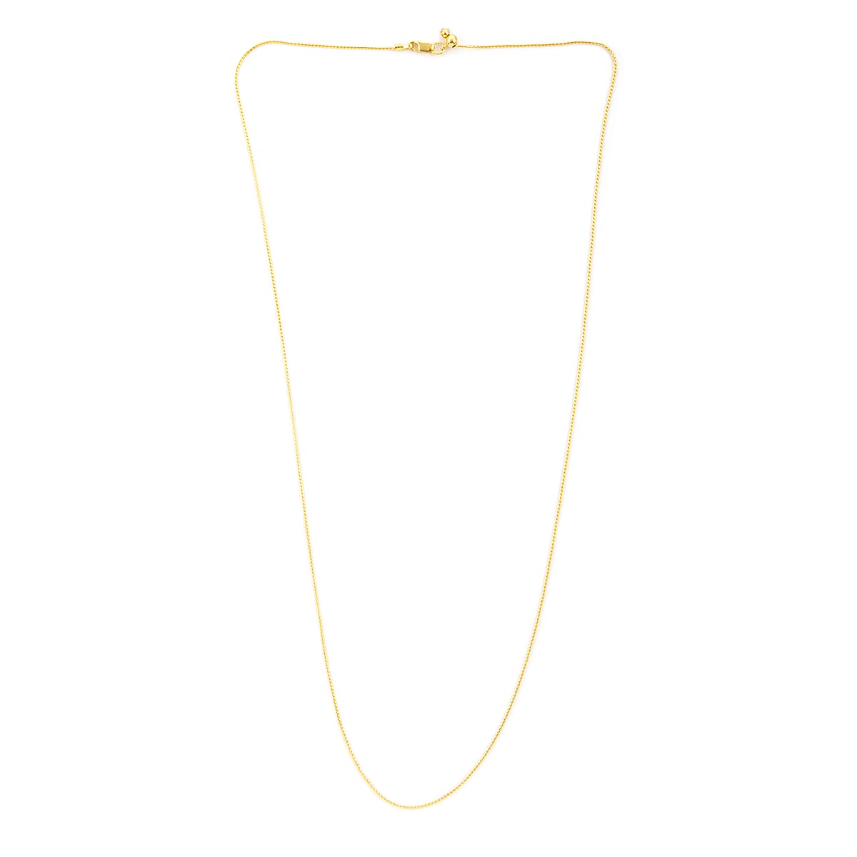 14K Yellow Gold Over Sterling Silver Bolo Necklace 24 Inches 3.40 Grams image number 2