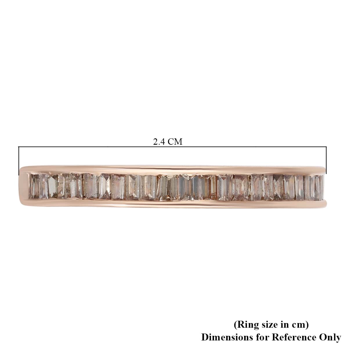LUXORO 10K Rose Gold Natural Champagne Diamond Eternity Band Ring (Size 7.0) 2.50 Grams 1.00 ctw image number 5