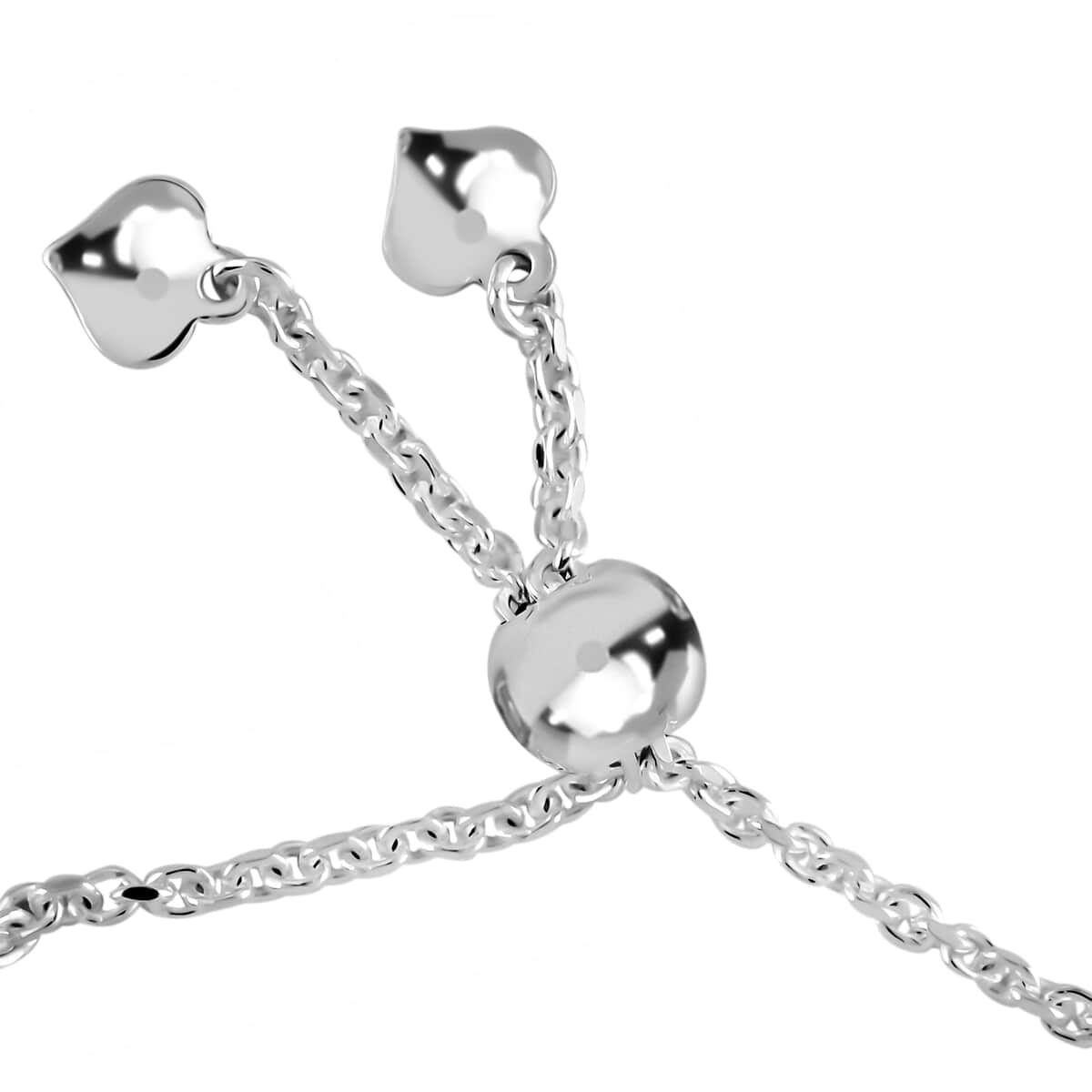 Sterling Silver Herringbone Chain Bolo Adjustable Bracelet  (7.00 In) 5mm 4 Grams image number 2
