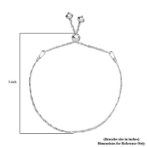 5mm Herringbone Chain Bolo Adjustable Bracelet in Sterling Silver (7.00 In) 4 Grams