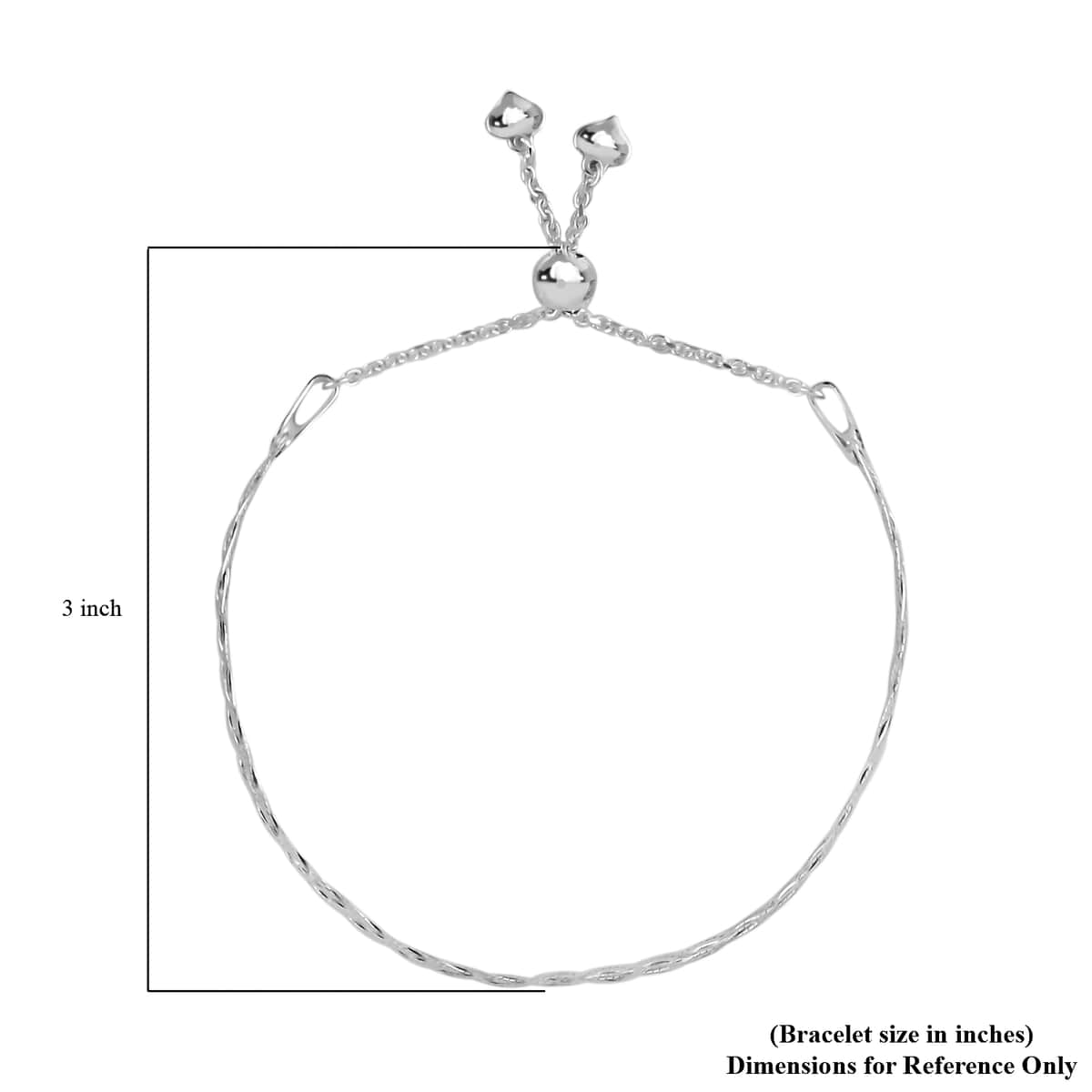 Sterling Silver Herringbone Chain Bolo Adjustable Bracelet  (7.00 In) 5mm 4 Grams image number 3