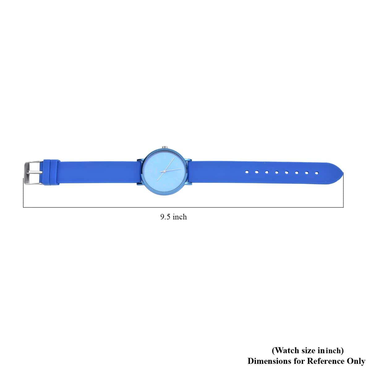Strada Japanese Movement Monochromatic Blue Dial Watch with Blue Silicone Strap image number 6
