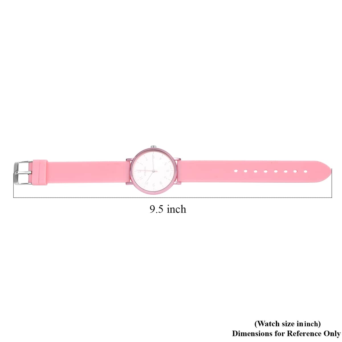 STRADA Japanese Movement Monochromatic Pink Dial Watch with Pink Silicone Strap image number 6