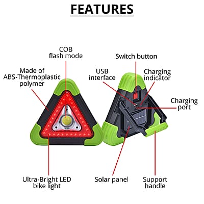 Green USB Triangle Flash Light