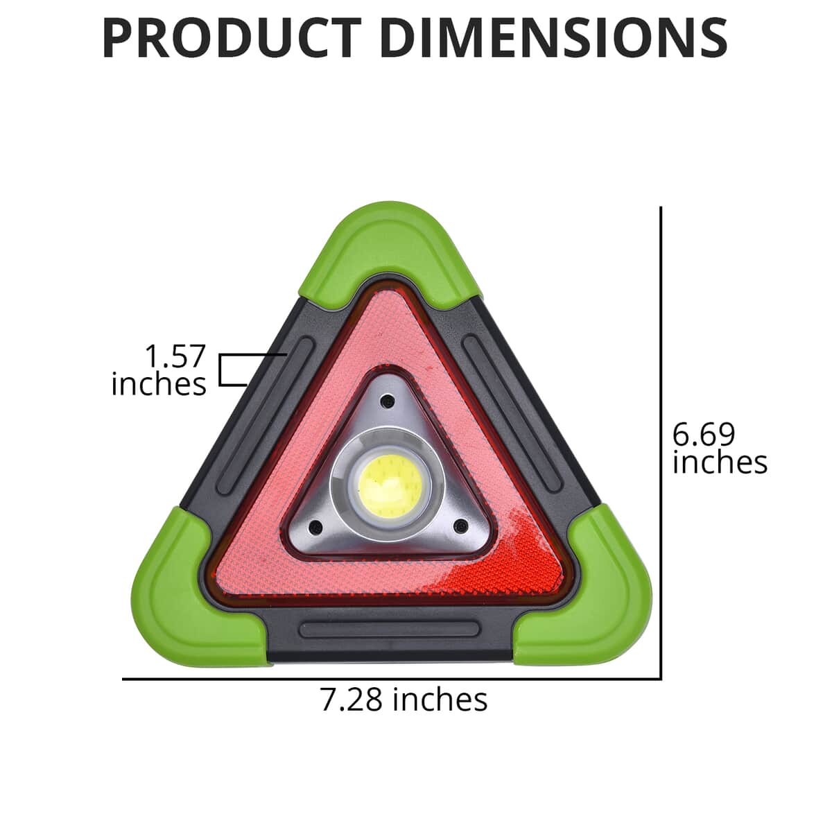 Green USB Triangle Flash Light (6.69"x7.28"x1.57") image number 4