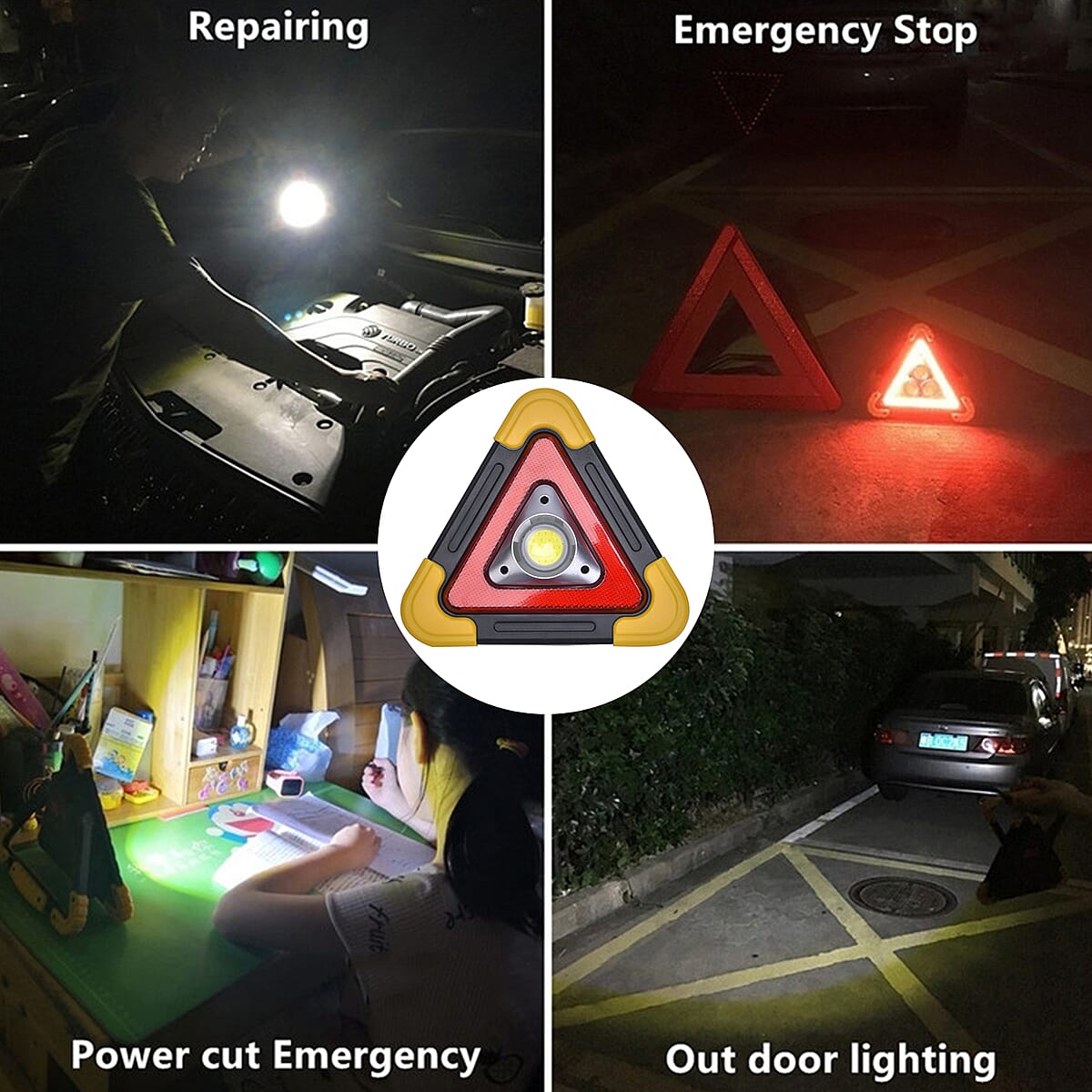 Yellow USB Triangle Flash Light image number 3