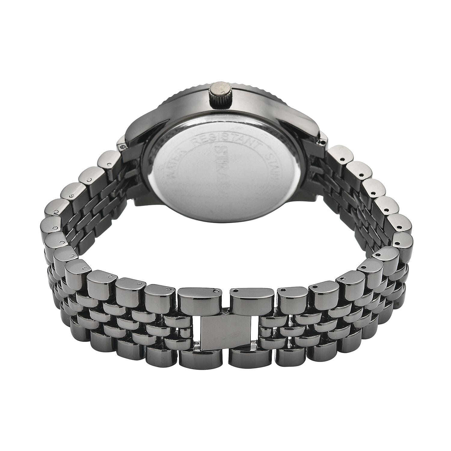 Strada Japanese Movement Cross Lords Prayer Pattern Dial Watch in Blacktone Strap (36mm) (7.50-8.25Inches)