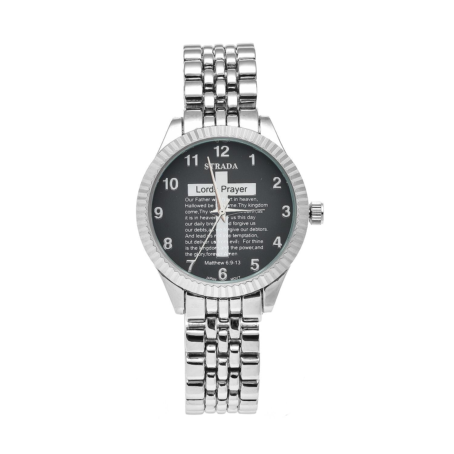 Buy Strada Japanese Movement Cross Lords Prayer Pattern Dial