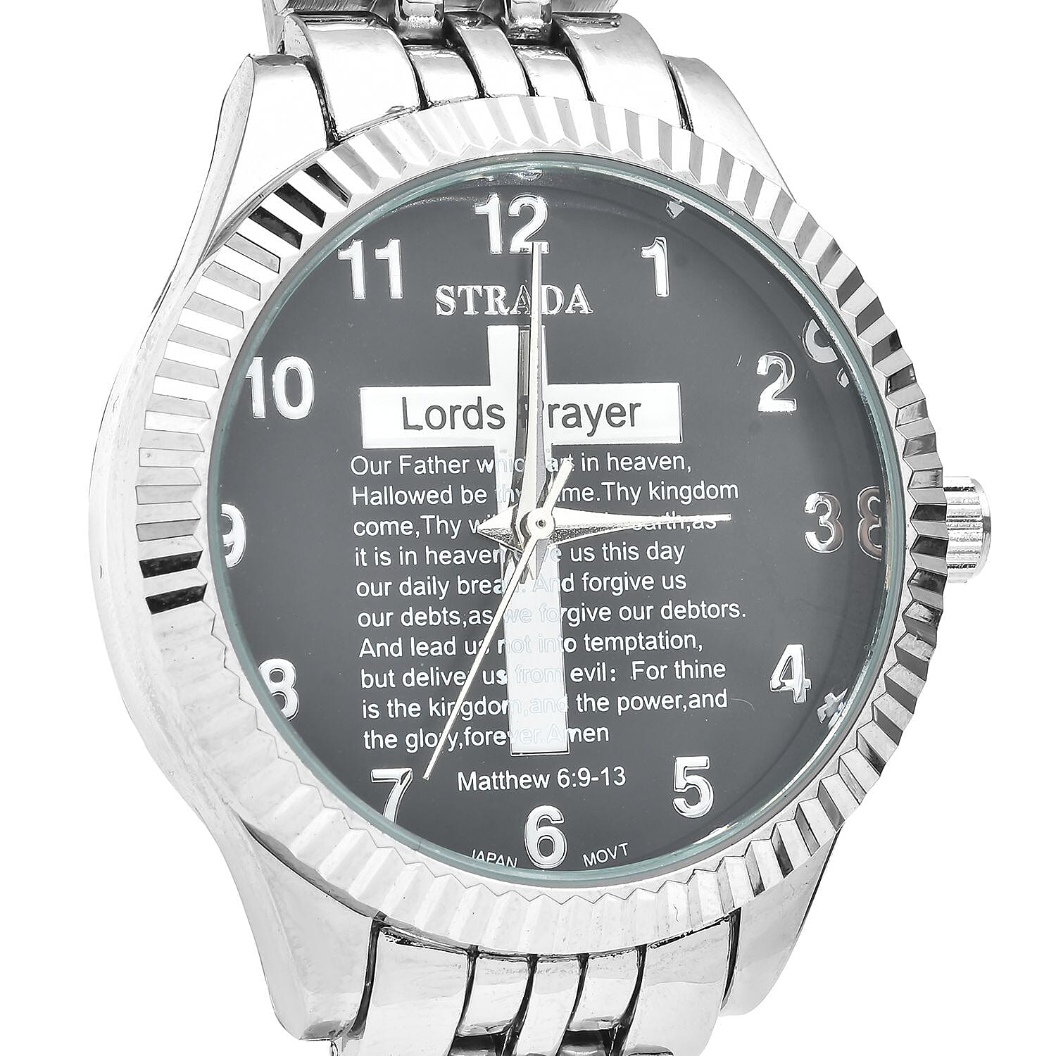 Buy Strada Japanese Movement Cross Lords Prayer Pattern Dial