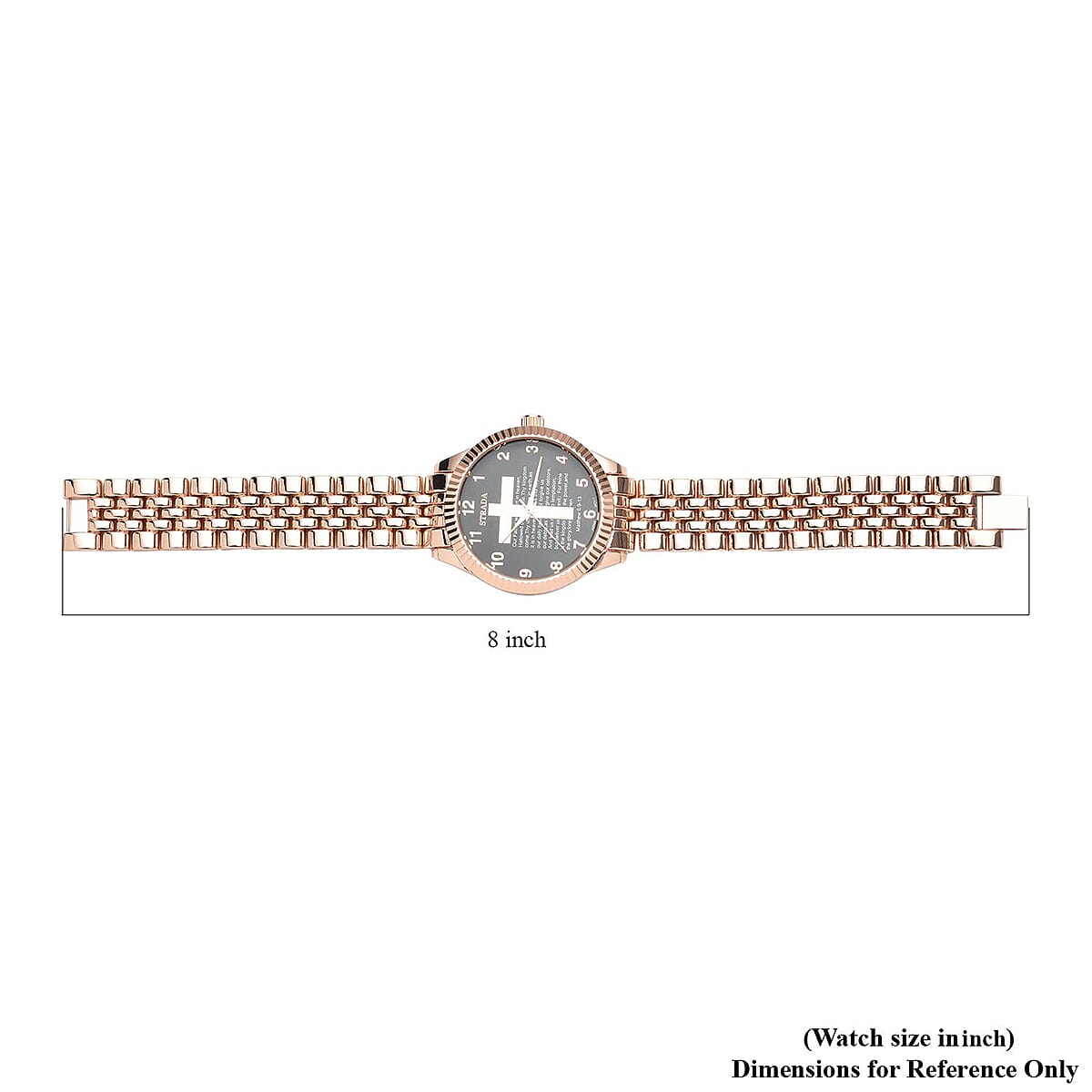 Buy Strada Japanese Movement Cross Lords Prayer Pattern Dial  display picture 1