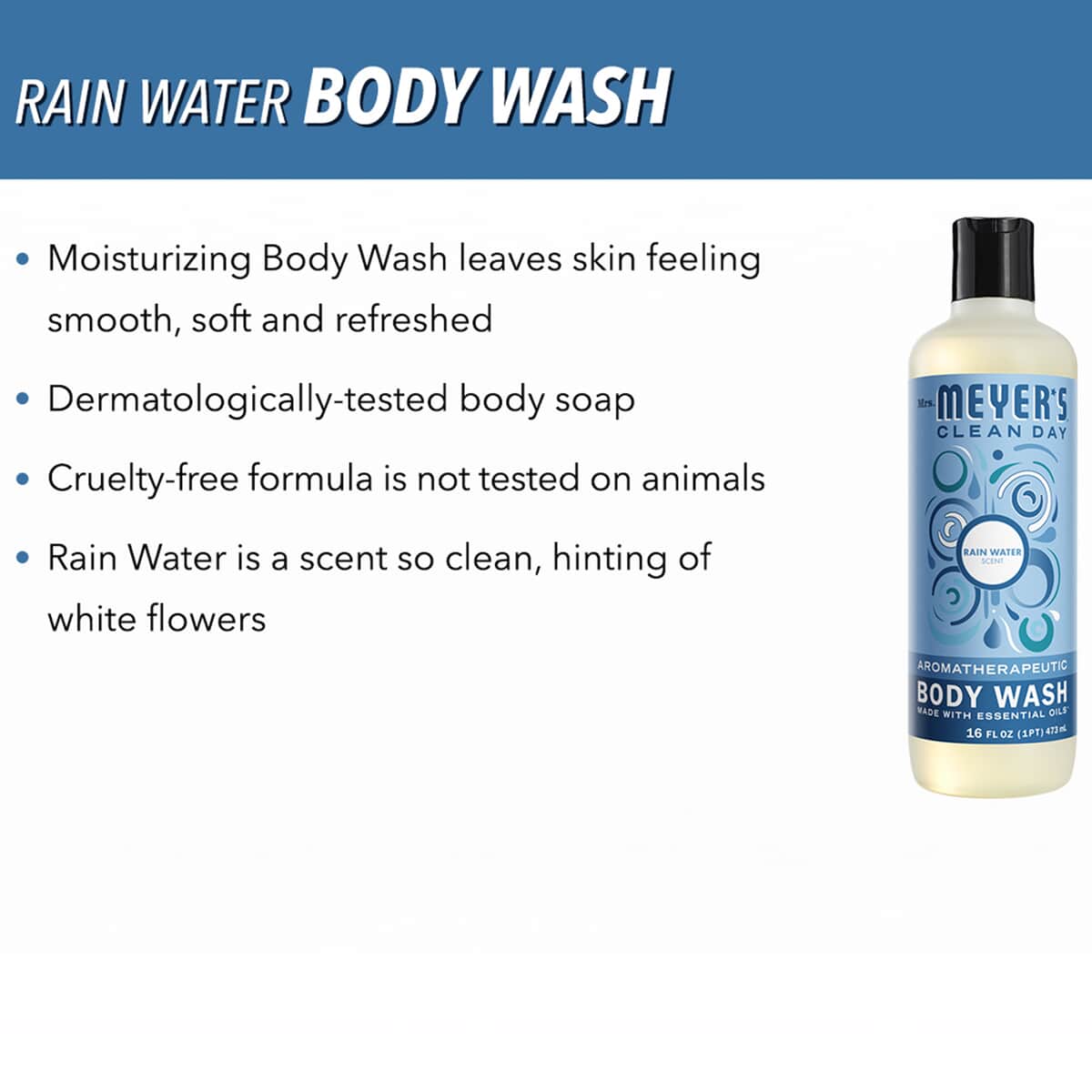 Mrs. Meyer's Clean Day Body Wash - Rainwater 16 oz image number 2