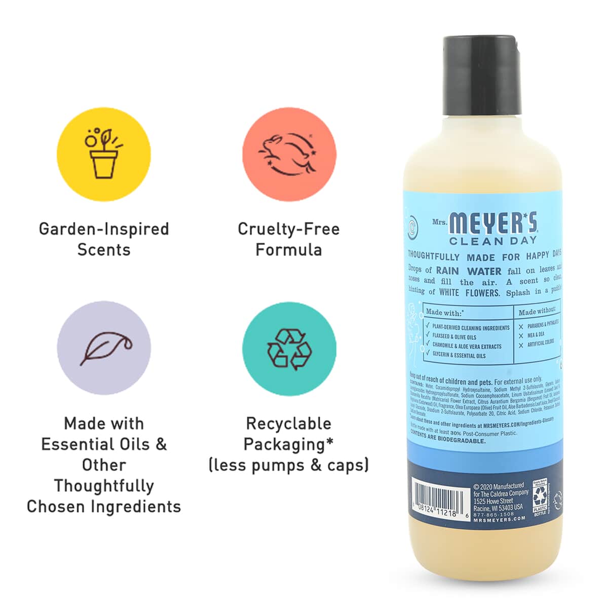 Mrs. Meyer's Clean Day Body Wash - Rainwater 16 oz image number 3