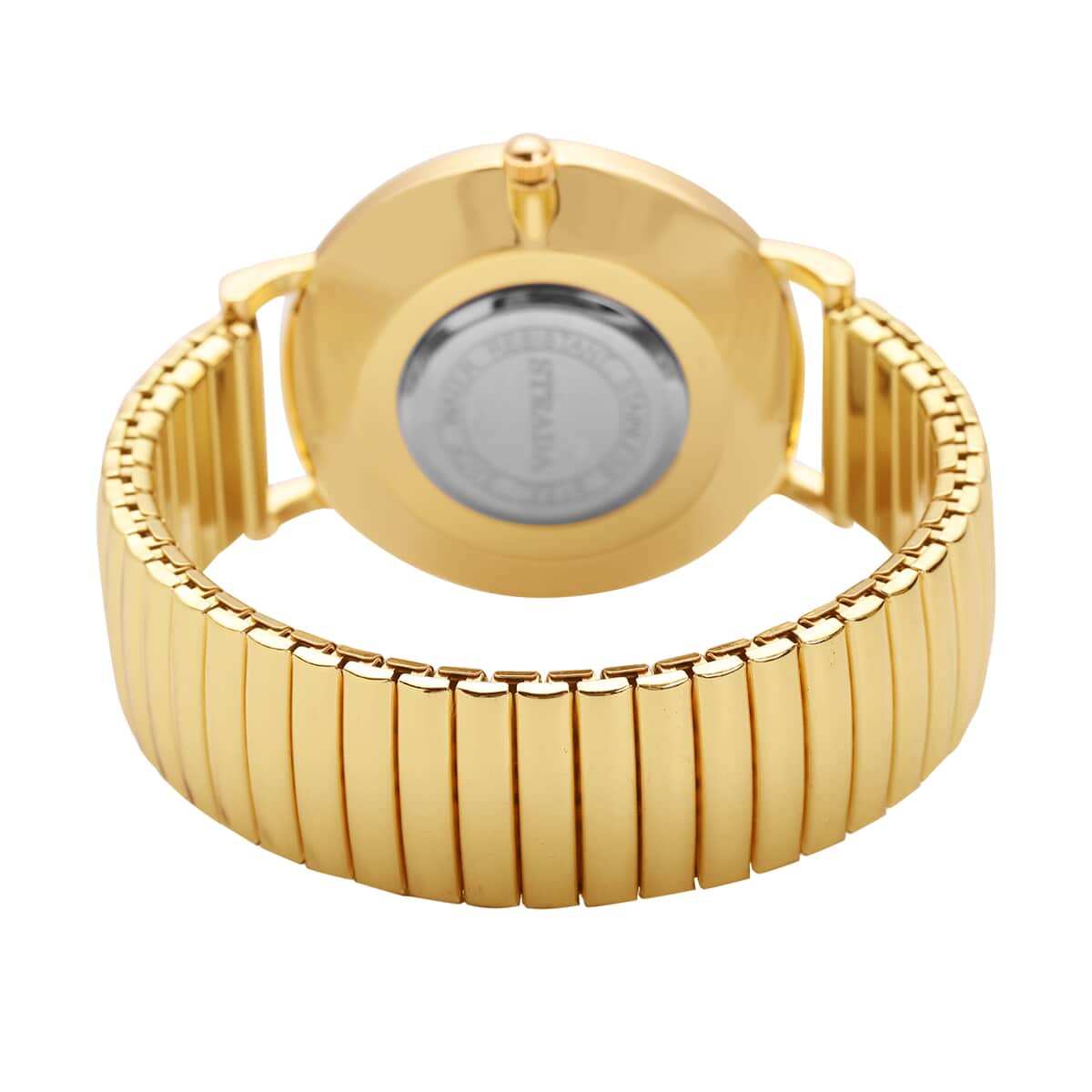 Strada Japanese Movement Stretch Bracelet Watch in Goldtone (6.75-7.25 In) image number 5