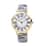 Strada Japanese Movement White Dial Bracelet Watch in Goldtone with Zebra Pattern Strap