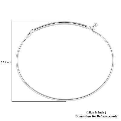 Simulated Yellow Diamond Birthstone Bar Bangle Bracelet in Sterling Silver (7.25 In) 0.20 ctw