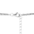Simulated Diamond Puka Shell Station Necklace 14 Inches in Sterling Silver 2.30 ctw image number 2