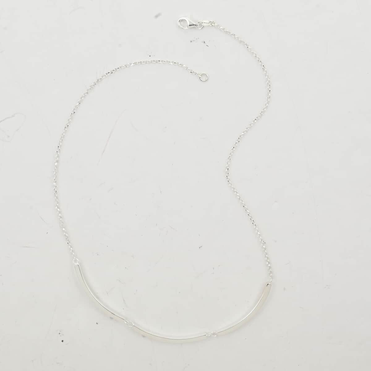Sterling Silver Bar Cable Bracelet (7.50 In) 2.30 Grams image number 0