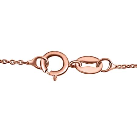 Italian 14K Rose Gold Over Sterling Silver Rolo Chain 18 Inches 1 Grams image number 2