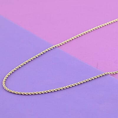 Vegas Closeout Deal 10K Yellow Gold 3.3mm Rope Chain Necklace 22 Inches 5.5 Grams
