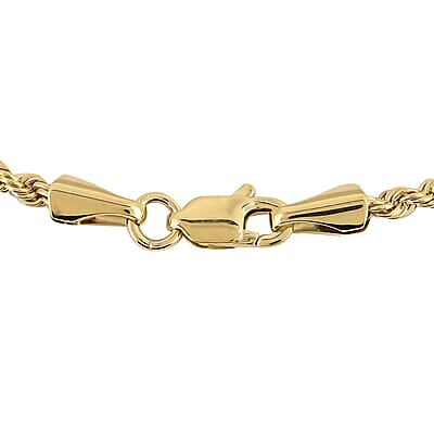 Vegas Closeout Deal 10K Yellow Gold 3.3mm Rope Chain Necklace 22 Inches 5.5 Grams