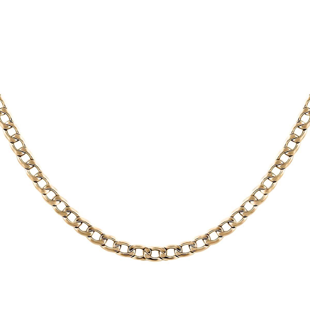 Vegas Closeout Deal 10K Yellow Gold 4.5mm Curb Necklace 20 Inches 7 Grams image number 0