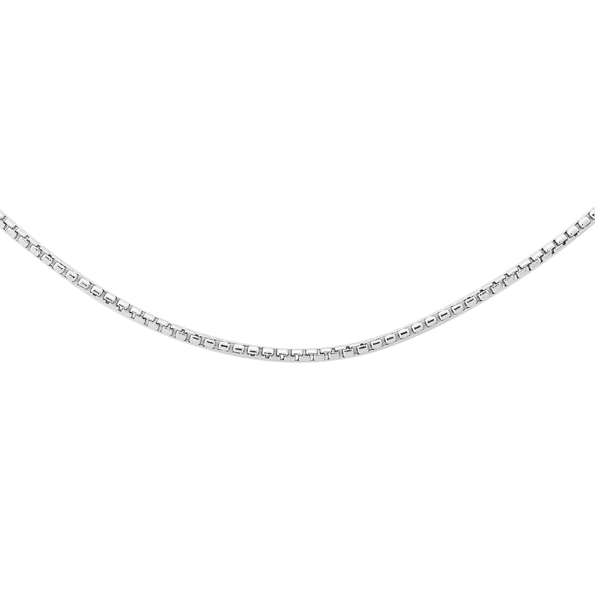 Italian Sterling Silver Round Box Necklace 20 Inches 5.70 Grams image number 0