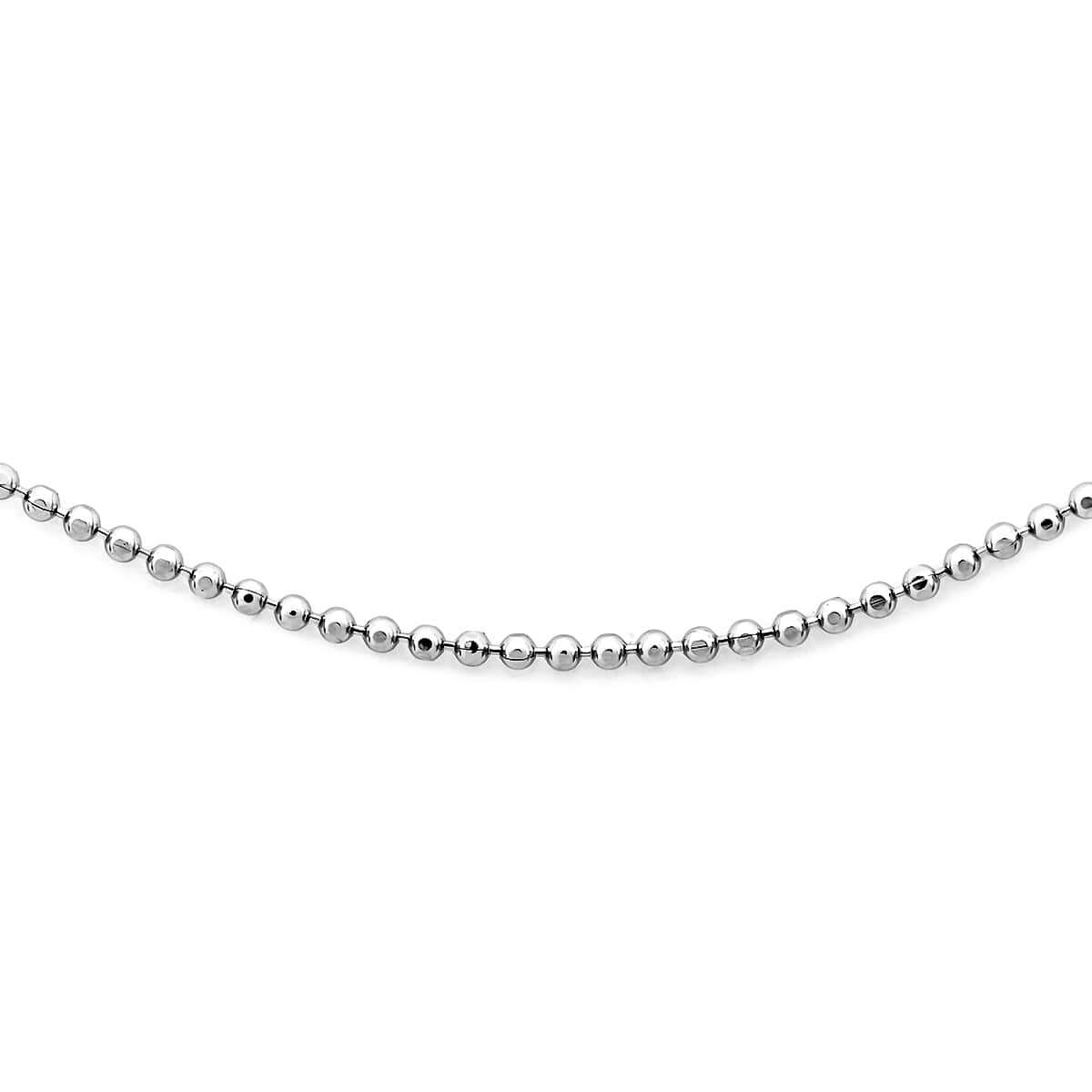Italian Sterling Silver Ball Chain 24 Inches 2.60 Grams image number 0