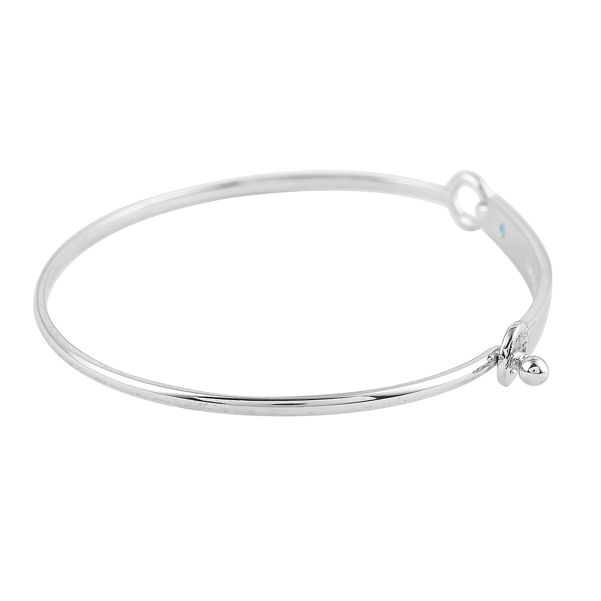 Simulated Blue Diamond Birthstone Bar Bracelet in Sterling Silver (7.25 In) 7.20 Grams 0.20 ctw image number 3