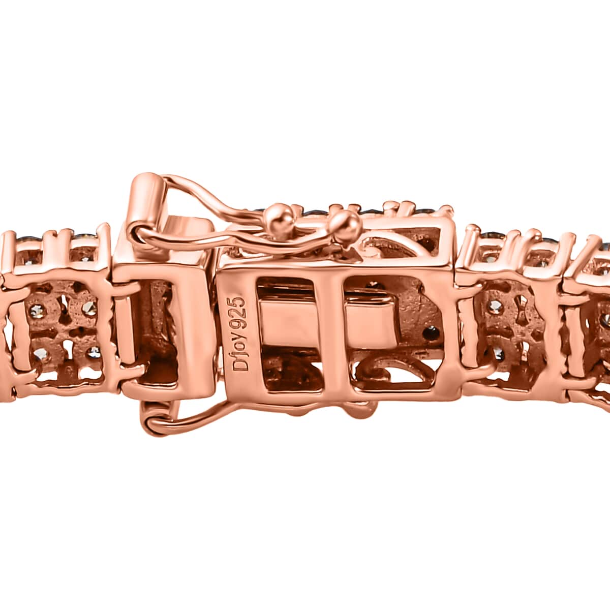 Natural Champagne Diamond Cluster Bracelet in Vermeil Rose Gold Over Sterling Silver (7.25 In) 9.00 ctw image number 3