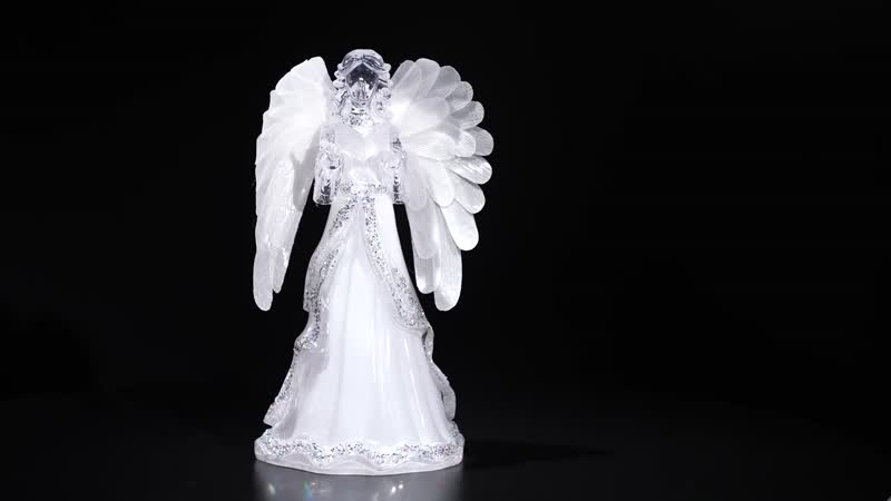 White Little fiber Angel-Holding Books (4.72"x3.74"x8.66")