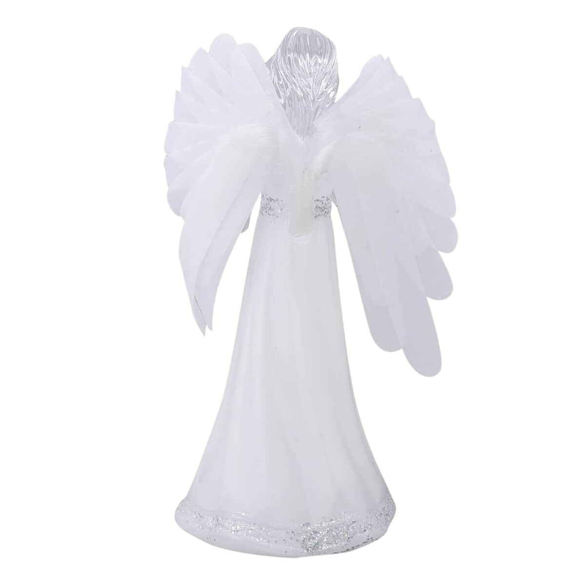 White Fiber Optic Color Changing LED Angel, Tabletop Figurine For Home Deco (2AAA Batteries Not included) image number 5
