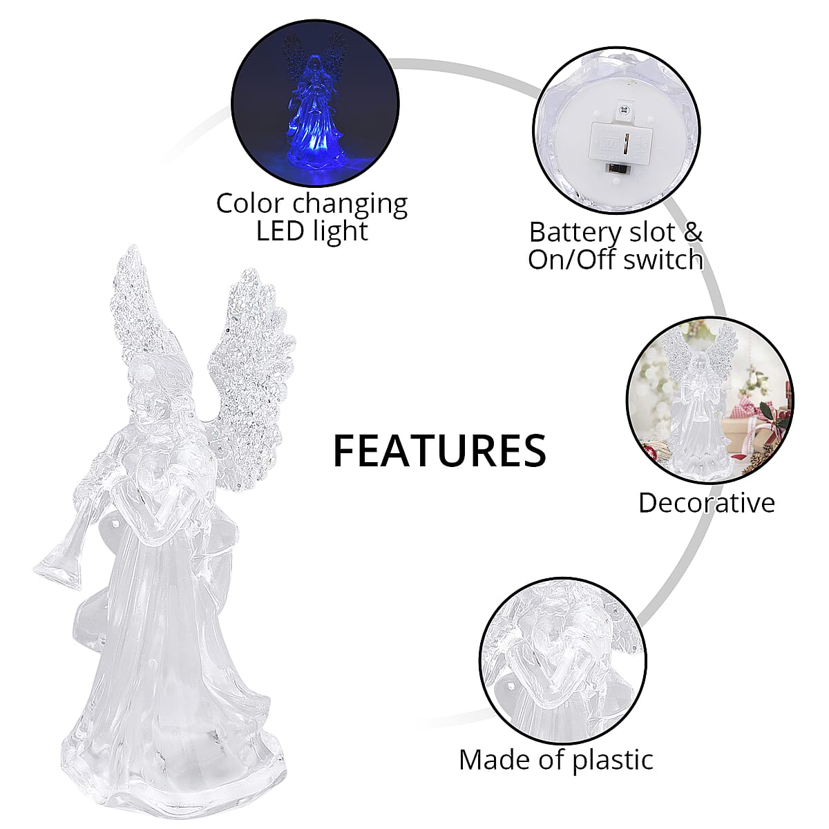 White Small Angel-playing The Trumpet image number 2