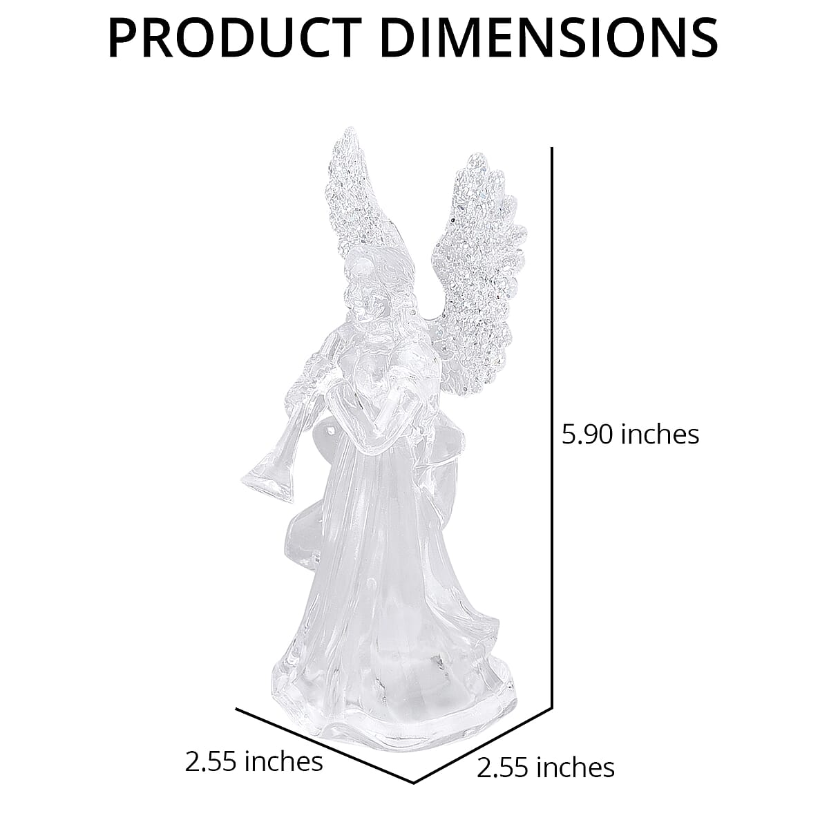 White Small Angel-playing The Trumpet image number 3