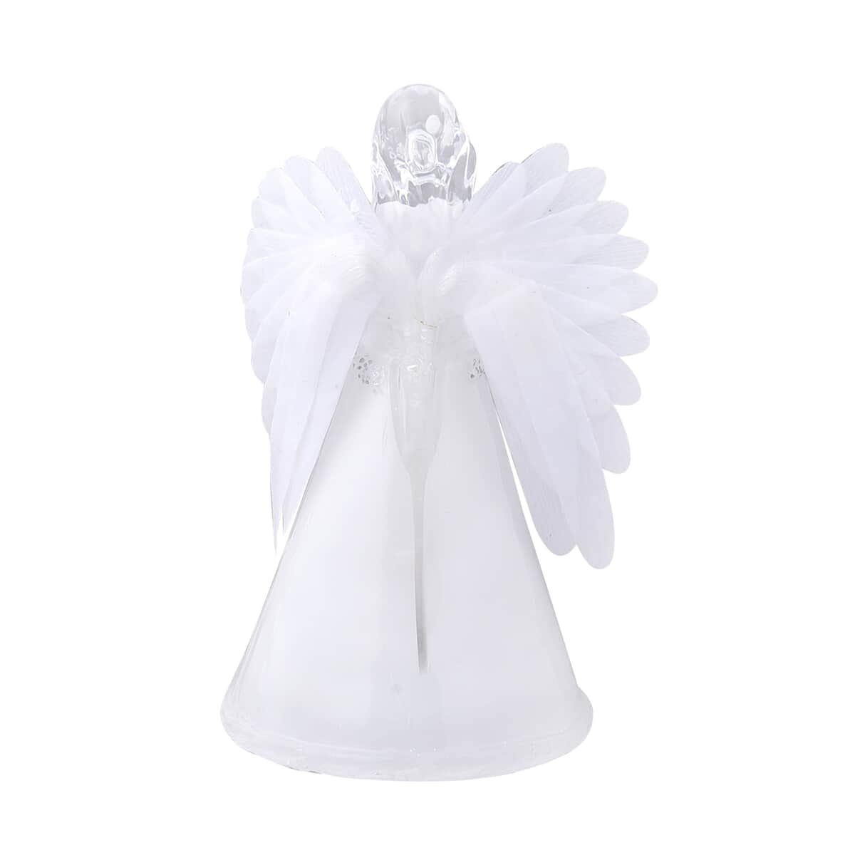 White Fiber Optic Color Changing LED Angel - Hand with Heart, Tabletop Figurine For Home Decor (2AAA Batteries Not included) image number 5