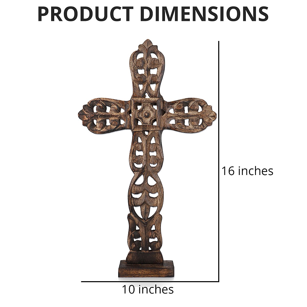 Nakkashi Wooden Handcrafted Decorative Cross image number 3