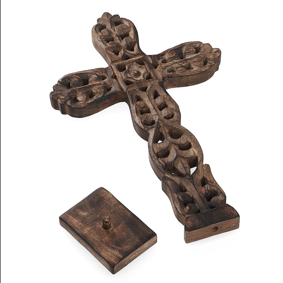 Nakkashi Wooden Handcrafted Decorative Cross image number 5
