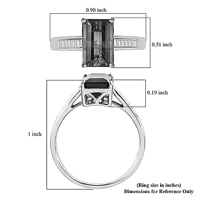 Certified & Appraised Luxoro 14K White Gold AAA Bi-Color Tourmaline and G-H I2 Diamond Ring (Size 10.0) 2.76 ctw
